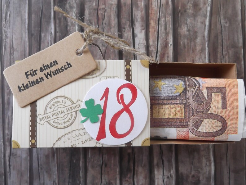 18.Geburtstag Geldgeschenk Box für Geld Volljährig Etsy