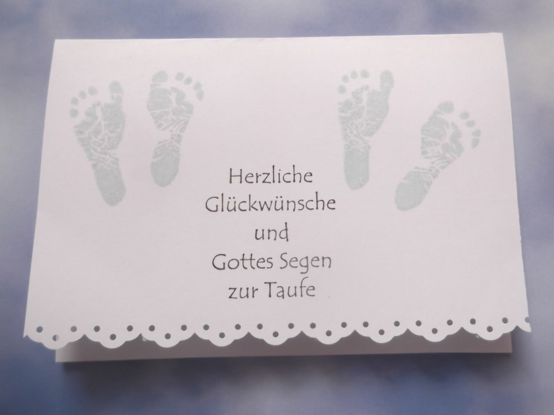 Taufkarte / Karte zur Taufe für Zwillinge Jungen Junge Baby Geburt Mädchen Girl Boy Glückwunschkarte Grußkarte Geburtskarte Babykarte 画像 2