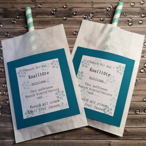 2x Knalltüte mit Wunscherfüller Hochzeit Silvester Neujahr Geburtstag Gastgeschenk Abitur Geburtstagsgeschenk Weihnachten Jubiläum Kommunion