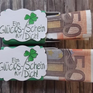 2x Glücksschein Geldgeschenk Box Volljährigkeit 18 Geburtstag Abitur Abschluß Weihnachten Kommunion Konfirmation Firmung Hochzeit Ostern