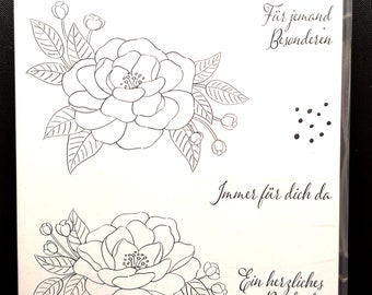 Stampin up Stempelset Immer Besonders 6 Stamps Stempel deutsche Texte Rose Wildrose Geburtstag Danksagung Danke Liebeserklärung Hochzeitstag