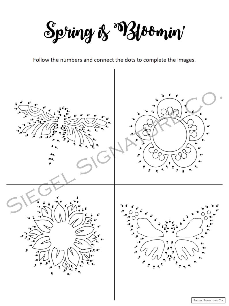 Spring is Blooming Kid's Activity Set Printable Word