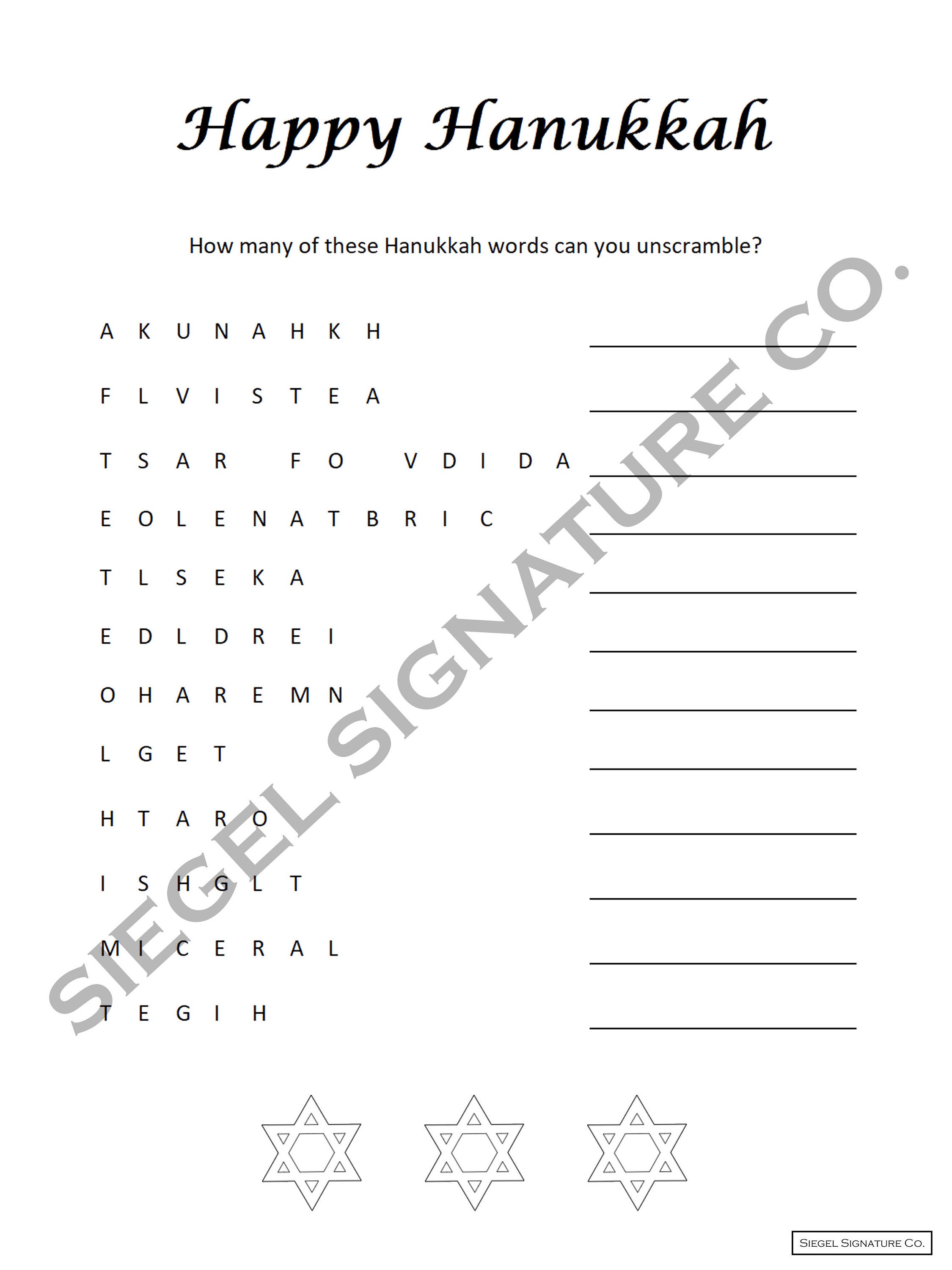 Hanukkah Kid's Activity Set Digital Instant Download | Etsy