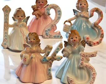 Vintage Josef Originals Birthday Angels