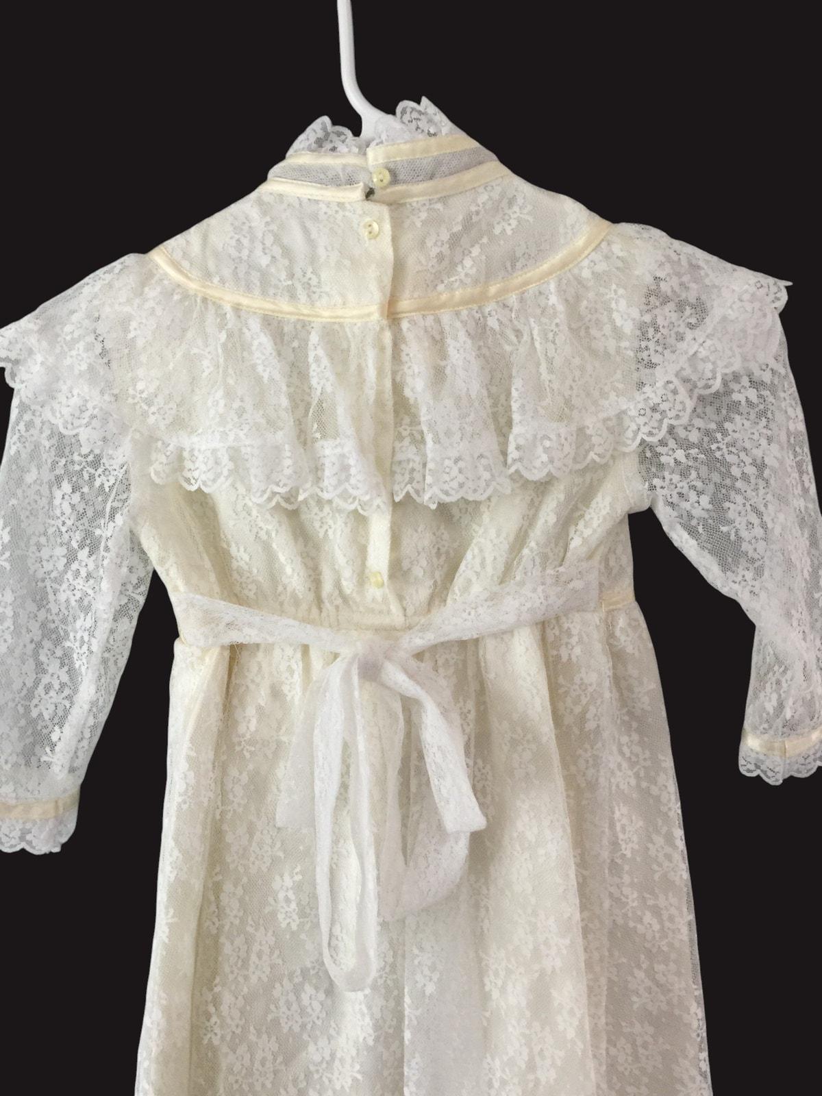 VTG Jessica Mcclintock Girls Victorian Lace Prairie Dress Flower Girl ...