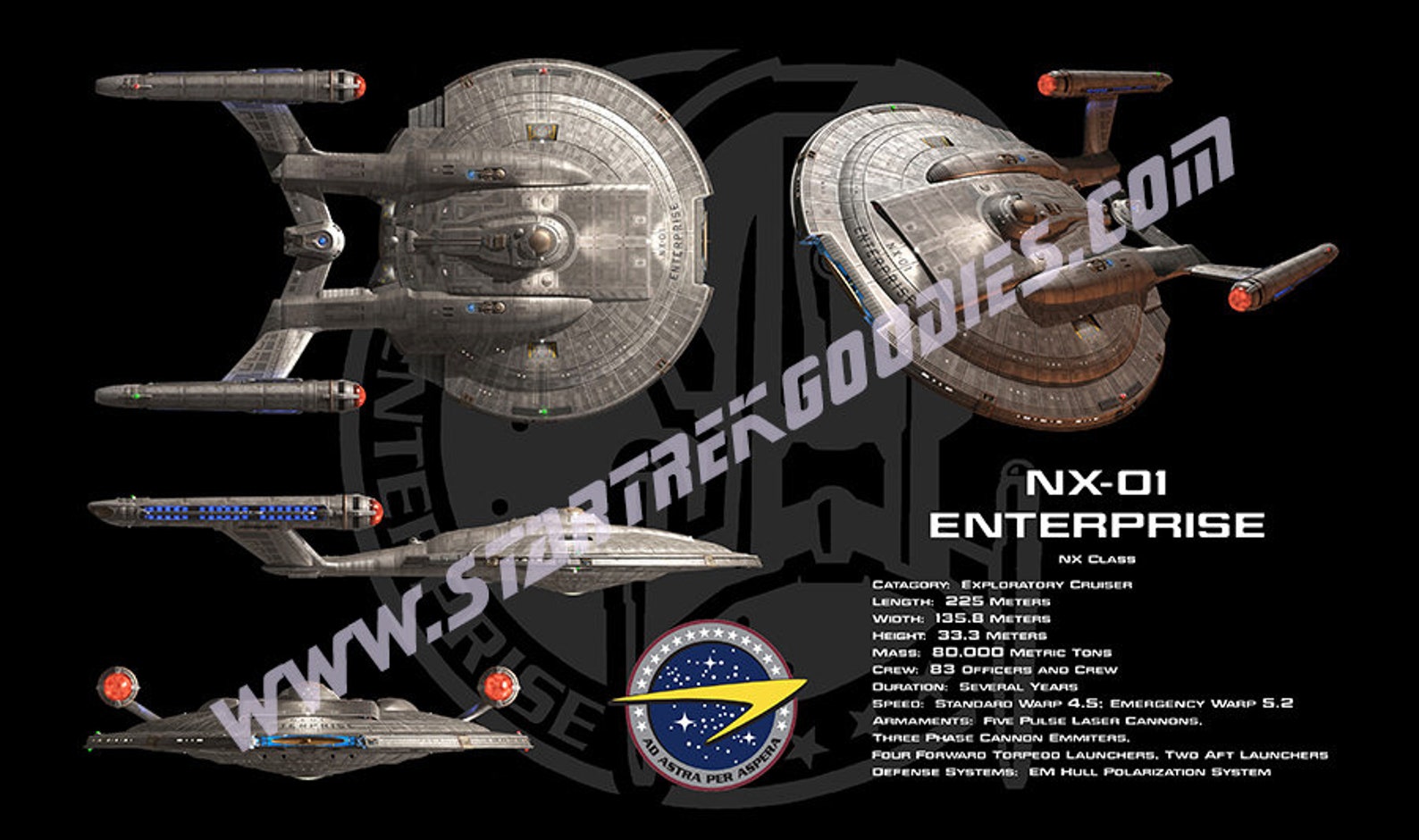 VINYL BANNER Star Trek Enterprise 4 Nx01