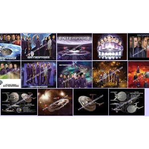 QUATORZE Star Trek diferente: CARTÕES POSTAIS Enterprise - Todos MINT!