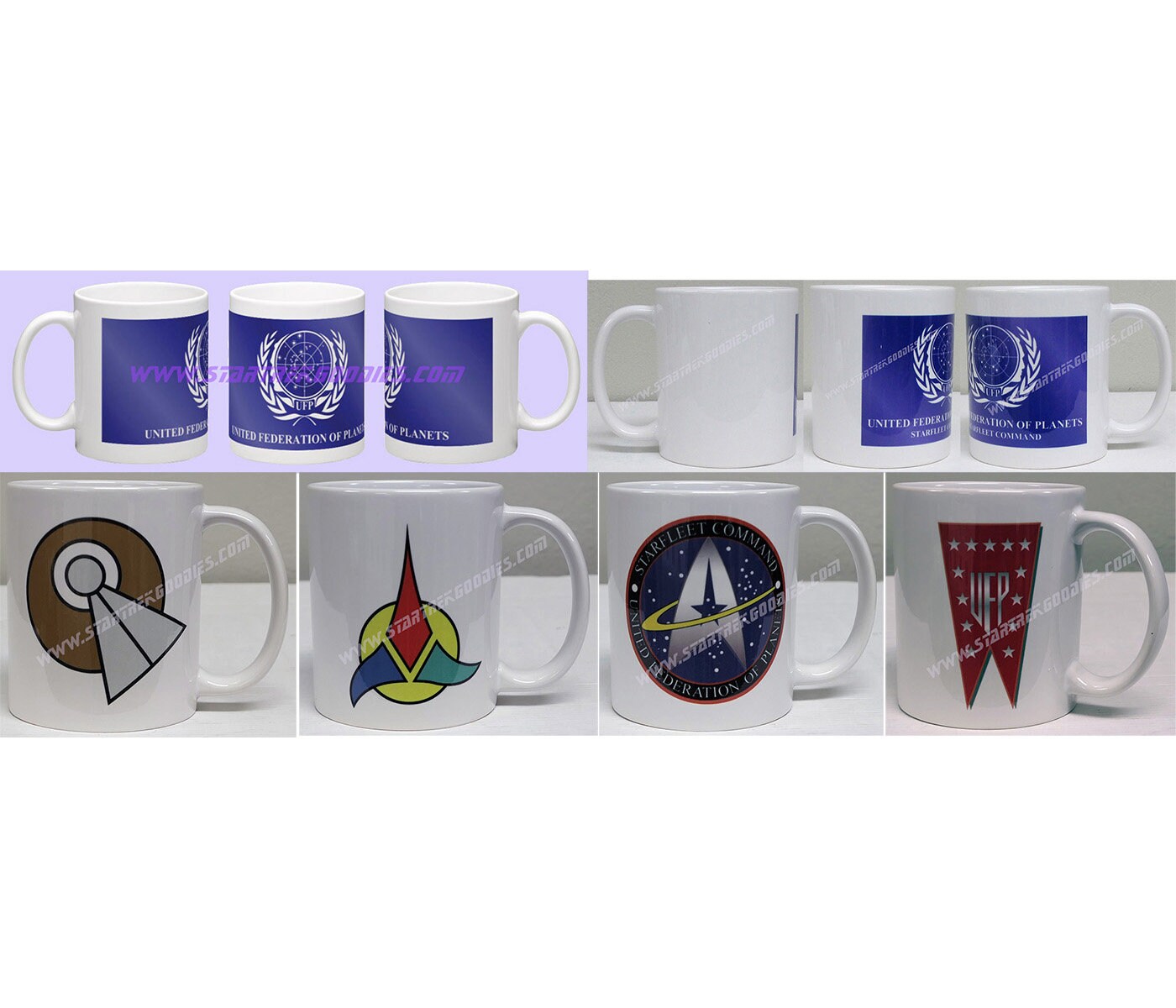 Pair of Star Trek Coffee Mugs to Boldly Go Where No Man Has Gone