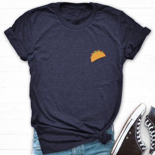 Taco Pocket Shirt, Mexican Food Shirt, Cute Taco Shirt, Pocket Print T-shirt, Taco Gift, You Had Me At Tacos, Taco Tuesday, Burrito Shirt