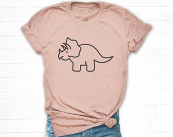 Dinosaur Shirt Adult, Dinosaur Shirt Women, Triceratops Shirt, Ladies Dinosaur Tee, Cute Dinosaur Shirt, Jurassic Shirt, Triceratops Tshirt