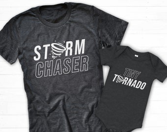 Storm Chaser Shirt, Tiny Tornado T-Shirt, Mom Baby Shirt, Dad Toddler Matching, Family Shirt, Mother Daughter Tshirt, Mother Son Shirt