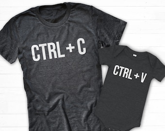 Ctrl C Ctrl V Tshirt, Copy Paste Matching Shirt, Dad Baby Matching, First Fathers Day Shirt, Father Son Outfit, Father Daughter Shirt