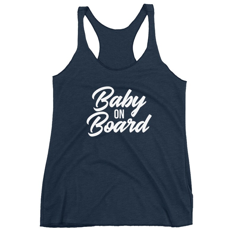 Baby on Board Tank Top Baby on Board Shirt Pregnancy Reveal Etsy