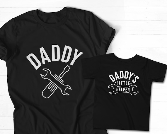 Daddys Little Helper Shirt, Matching Dad and Baby Outfit, Father and Son Shirt, Mechanic Dad Shirt, Father and Son Shirt, New Dad Baby Shirt
