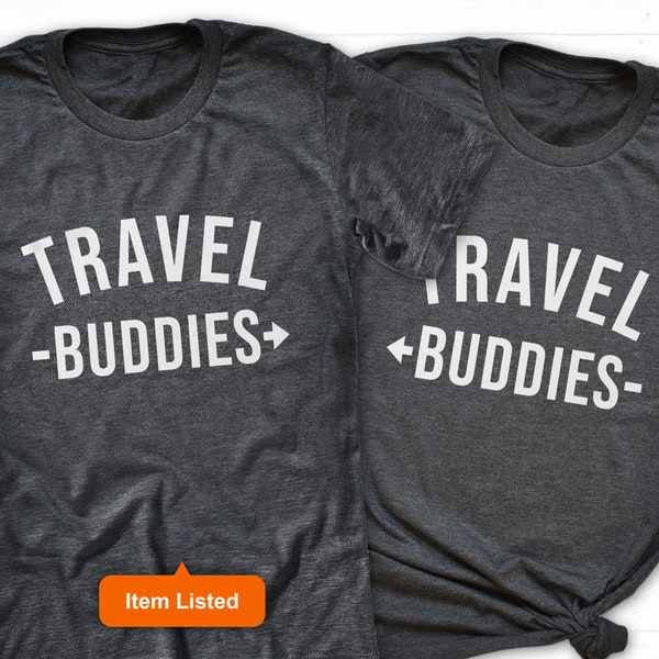 Travel Buddies Shirt, Arrow Right, Travel Buddy Shirt, Matching Couples Shirt, Matching Vacation Shirt, Road Trip Tshirts, His and Her Shirt