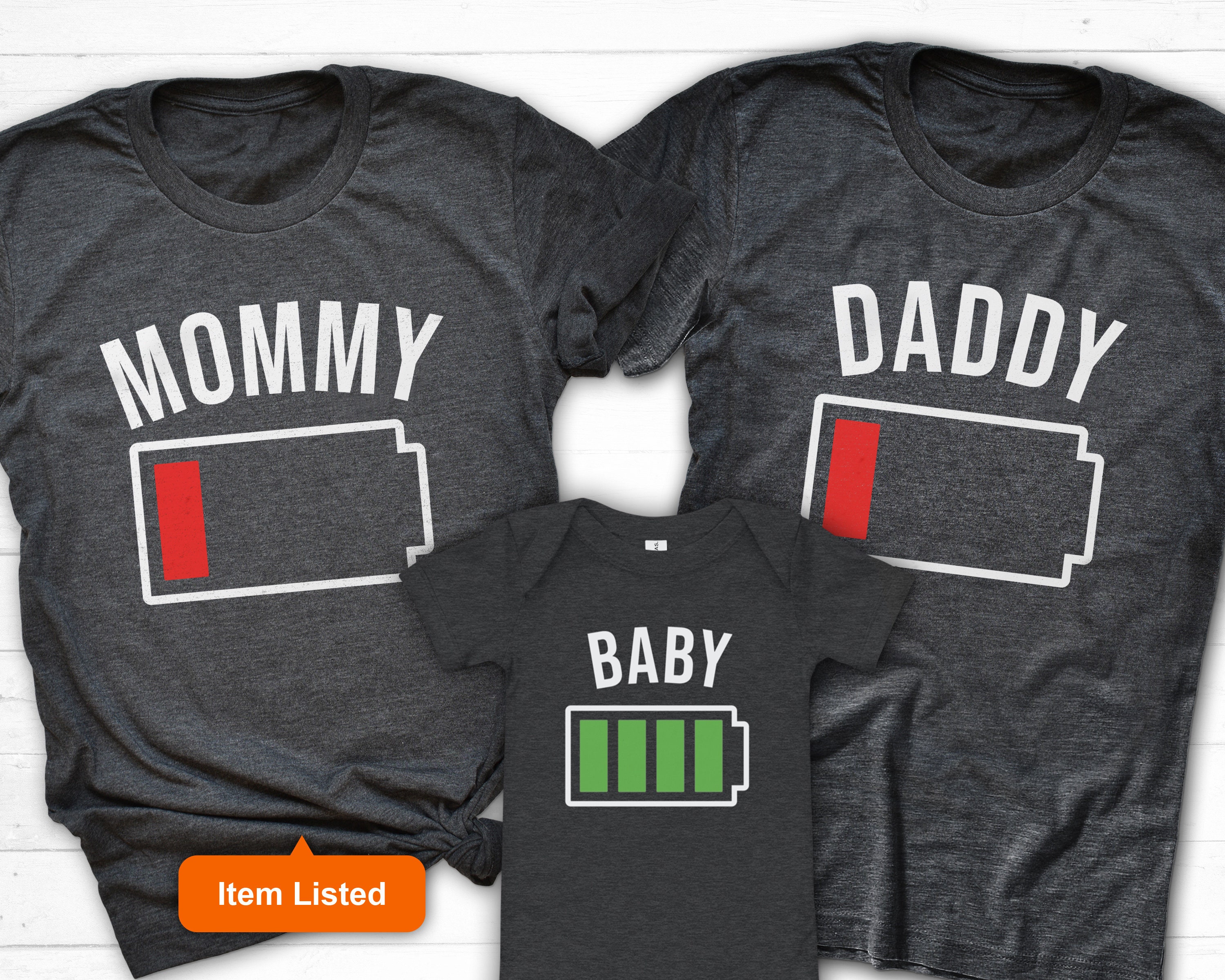 Mommy Daddy Shirt Low Battery Shirt 