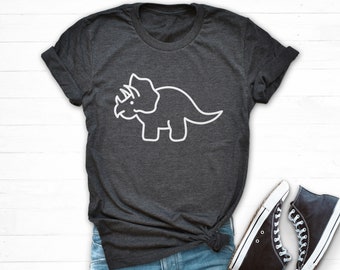 Triceratops Shirt, Adult Dinosaur Shirt, Dinosaur Gift Adult, Dino Tshirt, Jurassic T Shirt, Cute Dinosaur Shirt, Dinosaur Graphic Tee