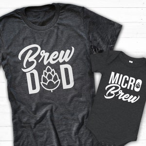 Beer Dad Shirt, Brew Dad Shirt, Beer Daddy Outfit, Beer Lover T Shirt, Baby Brewing, Micro Brew, Dad Baby Matching, Beer Baby Bodysuit