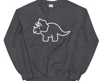 Dinosaur Sweatshirt, Triceratops Shirt, Adult Dinosaur Shirt, Dinosaur Sweater, Dino Shirt, Cute Dinosaur Shirt, Jurassic Shirt