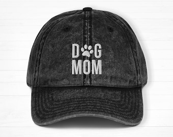 Dog Mom Baseball Cap, Distressed Baseball Hat, Embroidered Dog Hat, Dog Mom Hat, Dog Lover Hat, Fur Mama Hat, Dog Owner Gift, Dog Parent
