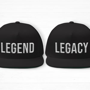 Legend Legacy Hats, Father Son Matching Hat, Father Daughter Hat, Snapback Hat Embroidered, 3d Embroidery, Daddy and Me Hat, Daddy Mini