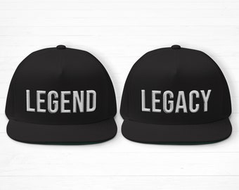 Legend Legacy Hats, Father Son Matching Hat, Father Daughter Hat, Snapback Hat Embroidered, 3d Embroidery, Daddy and Me Hat, Daddy Mini