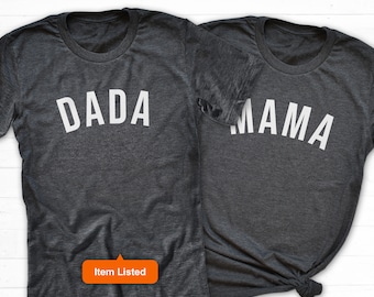 Dada Shirt, Pregnancy Announcement Shirt, New Dad shirt, Mama Dada Shirt, Dad Shirt, Da Da Shirt, Fathers Day Shirt, Matching Dad Mom Shirt