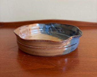 O'Neill Pottery Rochester Michigan Studio Pottery Bowl | Vintage Handcrafted Stoneware Ruffled Rim Dish | Midwest Artisan Ceramic Decor