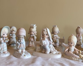 Complete Vintage Precious Moments Months Figurines Set (1987-1988) – Original Boxes, Tags