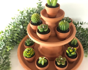 Single Succulent Tealight Candle