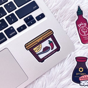 Gochujang Sticker | KBBQ Sauce Asian Food Sticker | Kawaii Food Art  | Foodie Gifts | Korean Hot Pepper Paste | Fun Saucy Sticker Korean BBQ