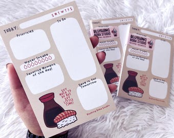 Daily Planner Notepad To Do List Memopad | Foodie Gifts | Goal Setting Paperpad | Foodie Puns