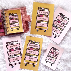 Planners Gonna Plan PRINTS Planner Dashboards Unpunched or Punched Pocket Rings Mini Happy Planner Personal Rings Planner Cart image 2