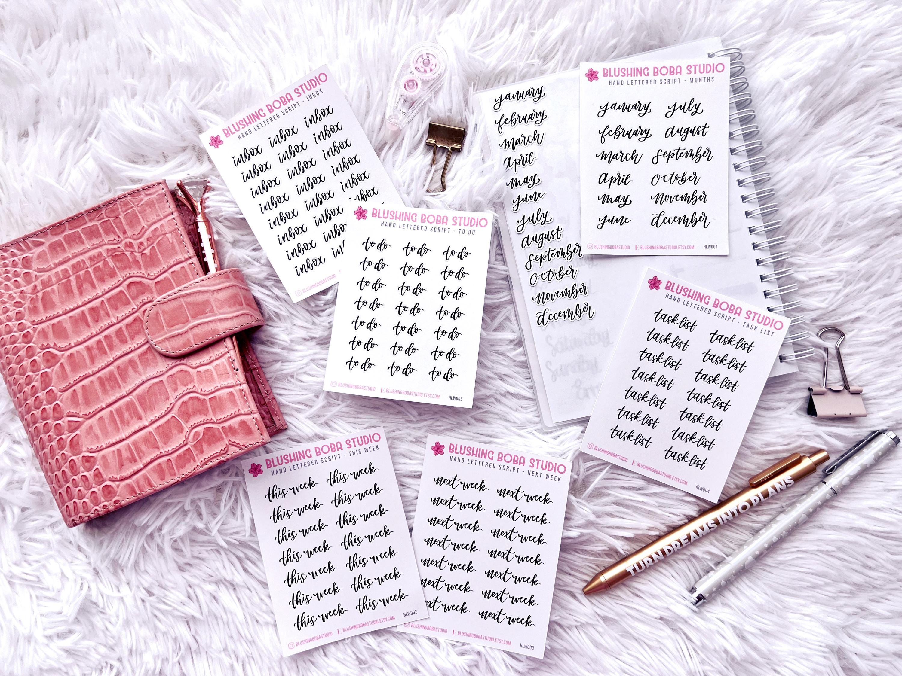 Task List Script Cursive Minimalist Planner Stickers | to Do Checklist ...