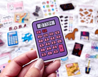 Funny calculator 07734 hello sticker | 90s school nostalgia | Millennial stickers childhood fun