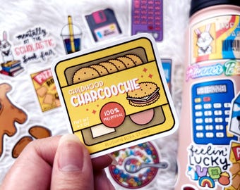 Childhood charcuterie Lunchables-inspired joke sticker | 90s school lunch nostalgia sticker for laptop & water bottle