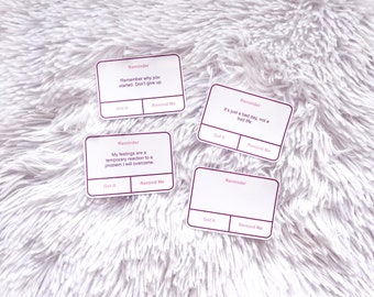 Positive Affirmation Cards v2 | Reminder Cards | Self Care | Positive Quotes | Planner Die Cuts | Love Yourself | Motivational Quotes