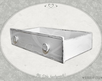 Deko-Schublade "Shabby-Chic"/ Deko Holzschublade shabby-chic / Holzkiste shabby-chic / Aufbewahrungsbox Holz shabby-chic