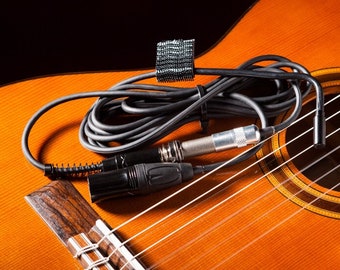 Classic Guitar Mic - Quick and Easy Connect NV Tone Microphone (Inset) - Guitar Pickup - Mic for Playing and Recording - Studio Quality
