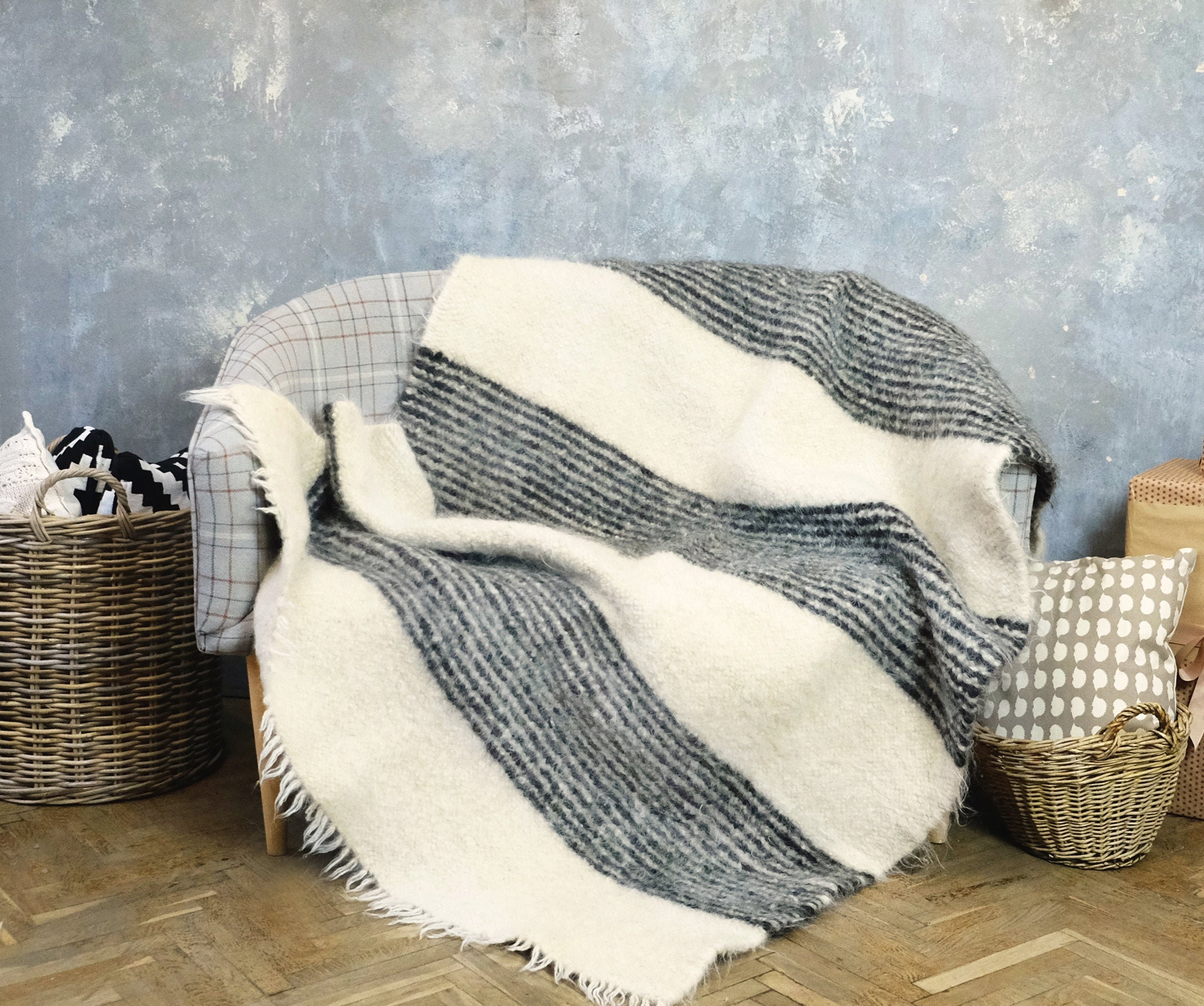 Blanket Weighted Blankets Wool Blanket Daybed Cover Etsy