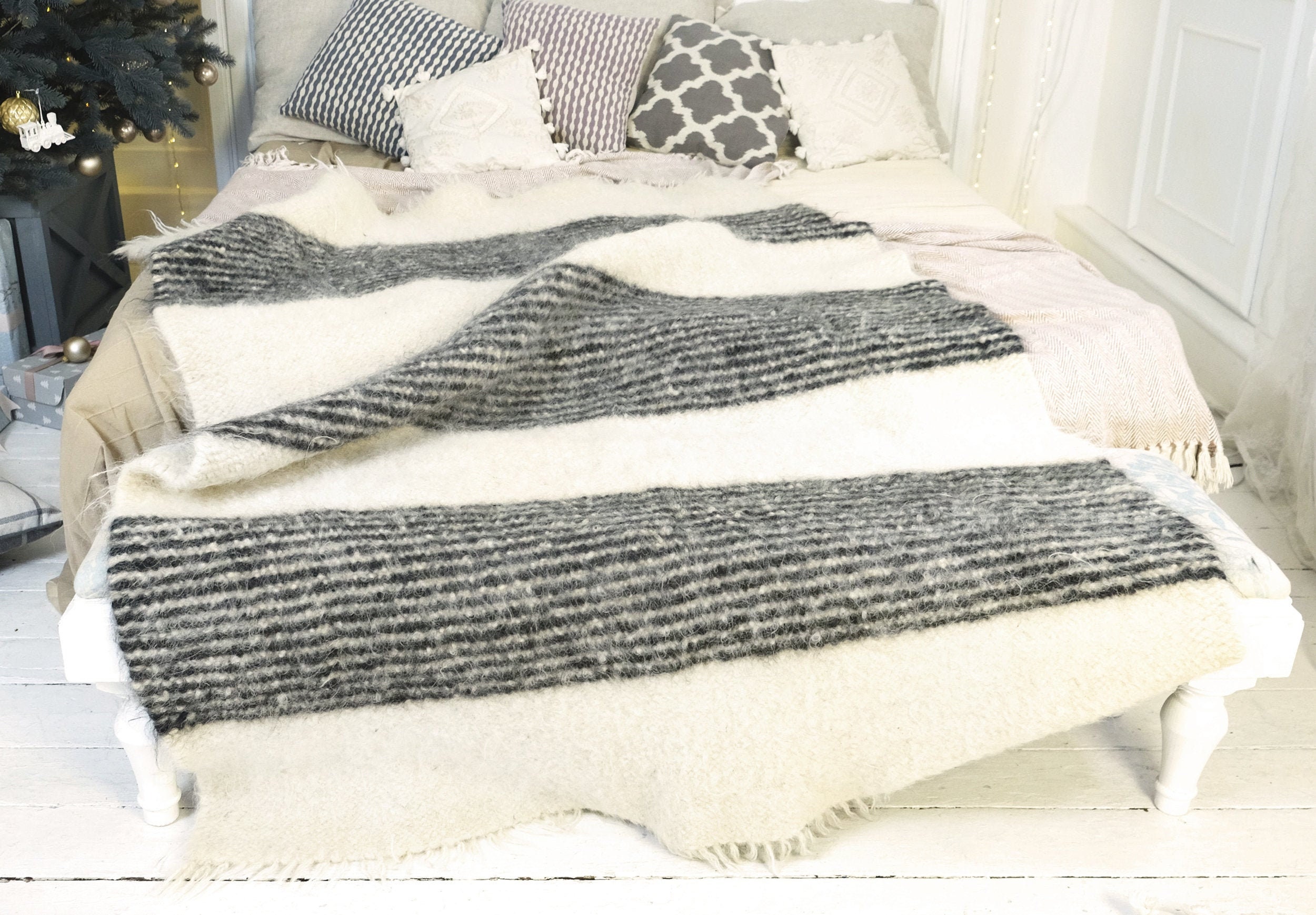Blanket Weighted Blankets Wool Blanket Daybed Cover Etsy