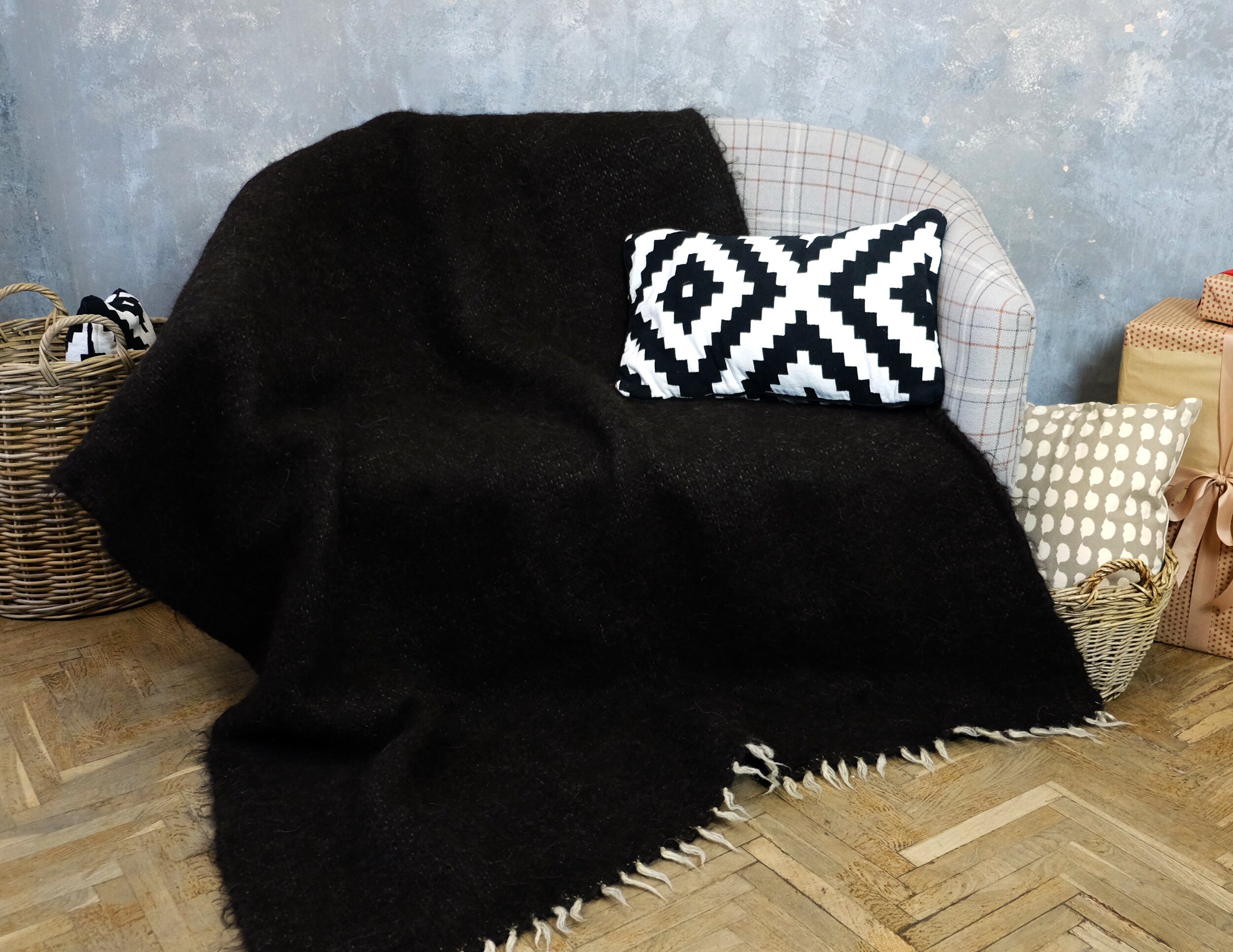 Weighted blankets Black blanket Wool blanket queen Mom Etsy