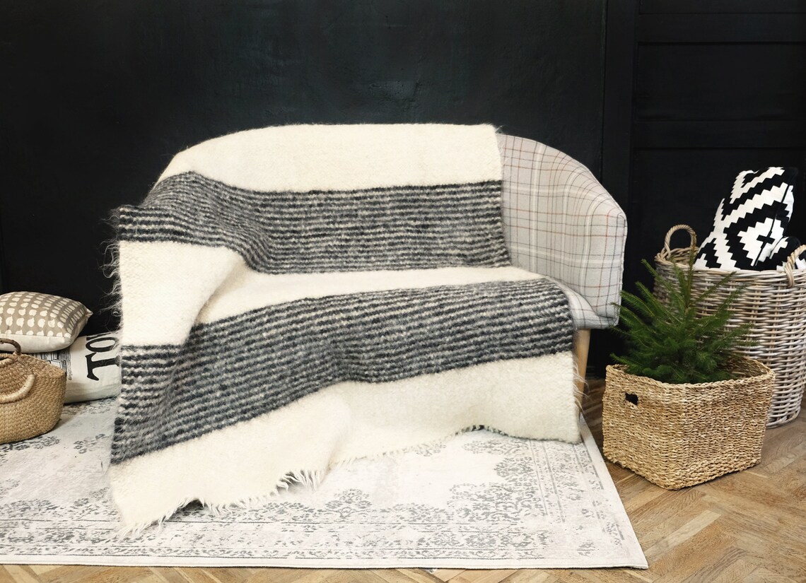 Blanket Weighted Blankets Wool Blanket Daybed Cover Etsy