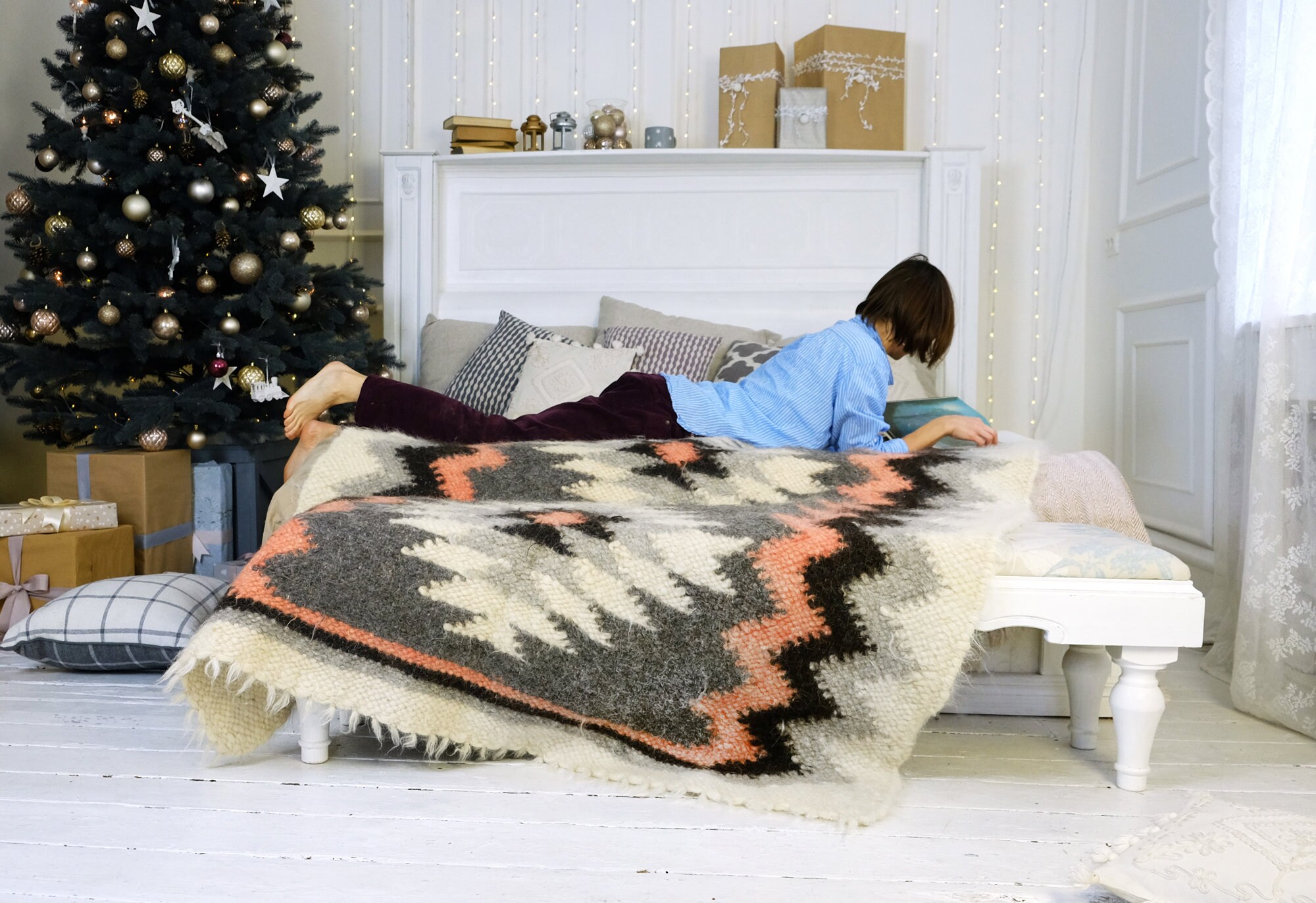 Weighted Blanket Adult Wool Blanket Weighted Blankets Etsy