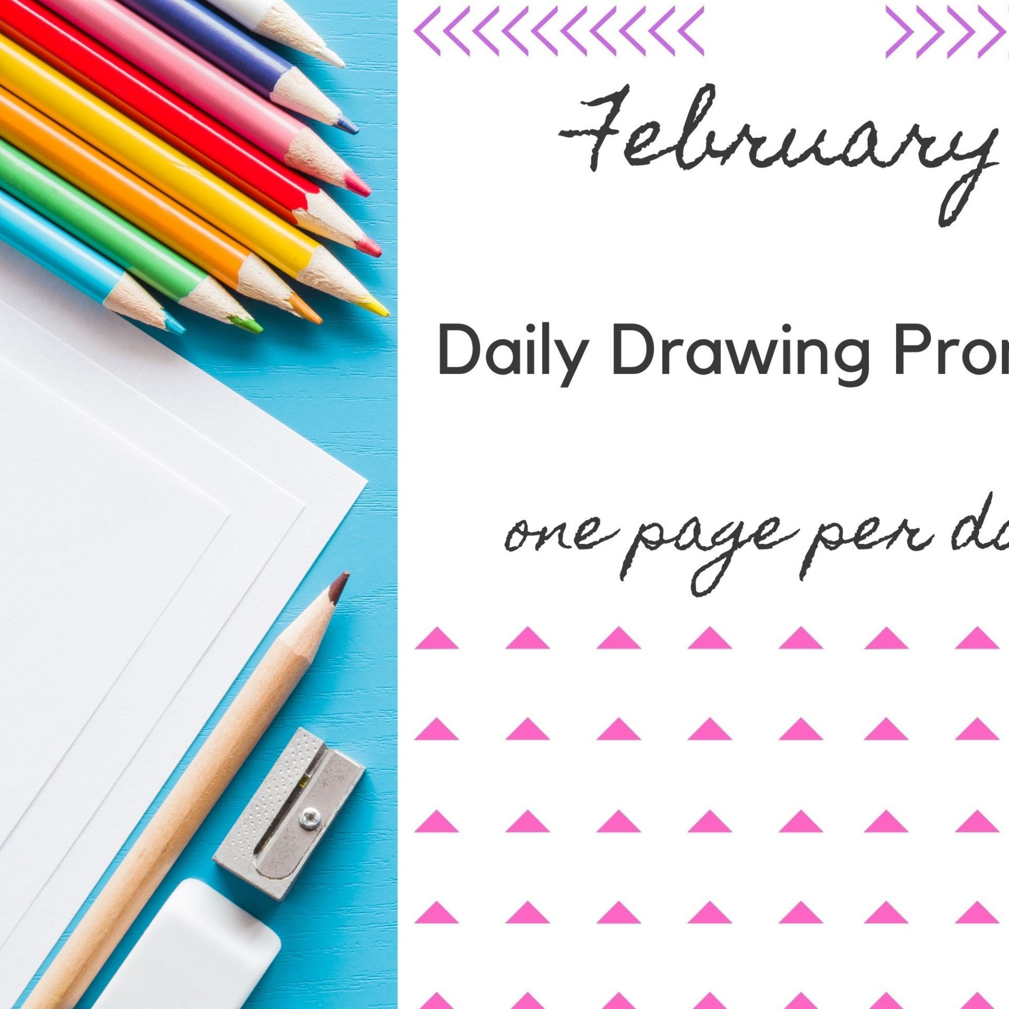 Daily Drawing Journal Sketchbook Prompts for August PDF and JPG digita –  Happymakeryart