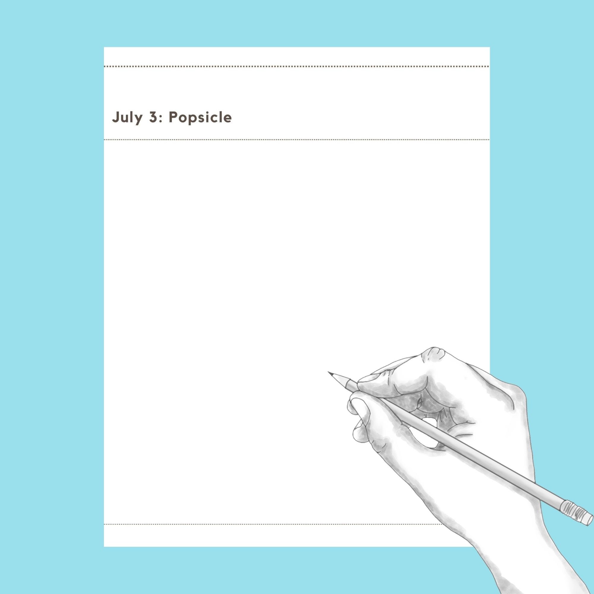 Daily Drawing Journal Sketchbook Prompts for August PDF and JPG digita –  Happymakeryart
