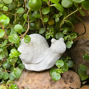 Concrete Snail Statue, 6.5&quot;x4&quot;x4.5&quot; Snail , Concrete Art Sculpture, Indoor or Outdoor Garden Art, Pot decor, succulent garden ornament, gift
