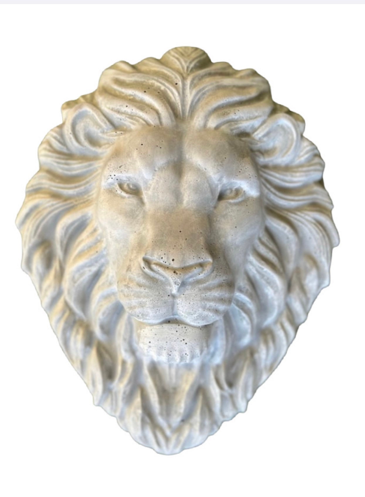 Concrete Lion Head Concrete Sculpture 13.5x10 Etsy