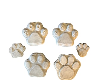 Mini Concrete Pawprints, Dog Paw, Cat Paw Garden Memorial, Pet Memorial, Grave Stone, Garden gift, Garden art, Pet memorial stone