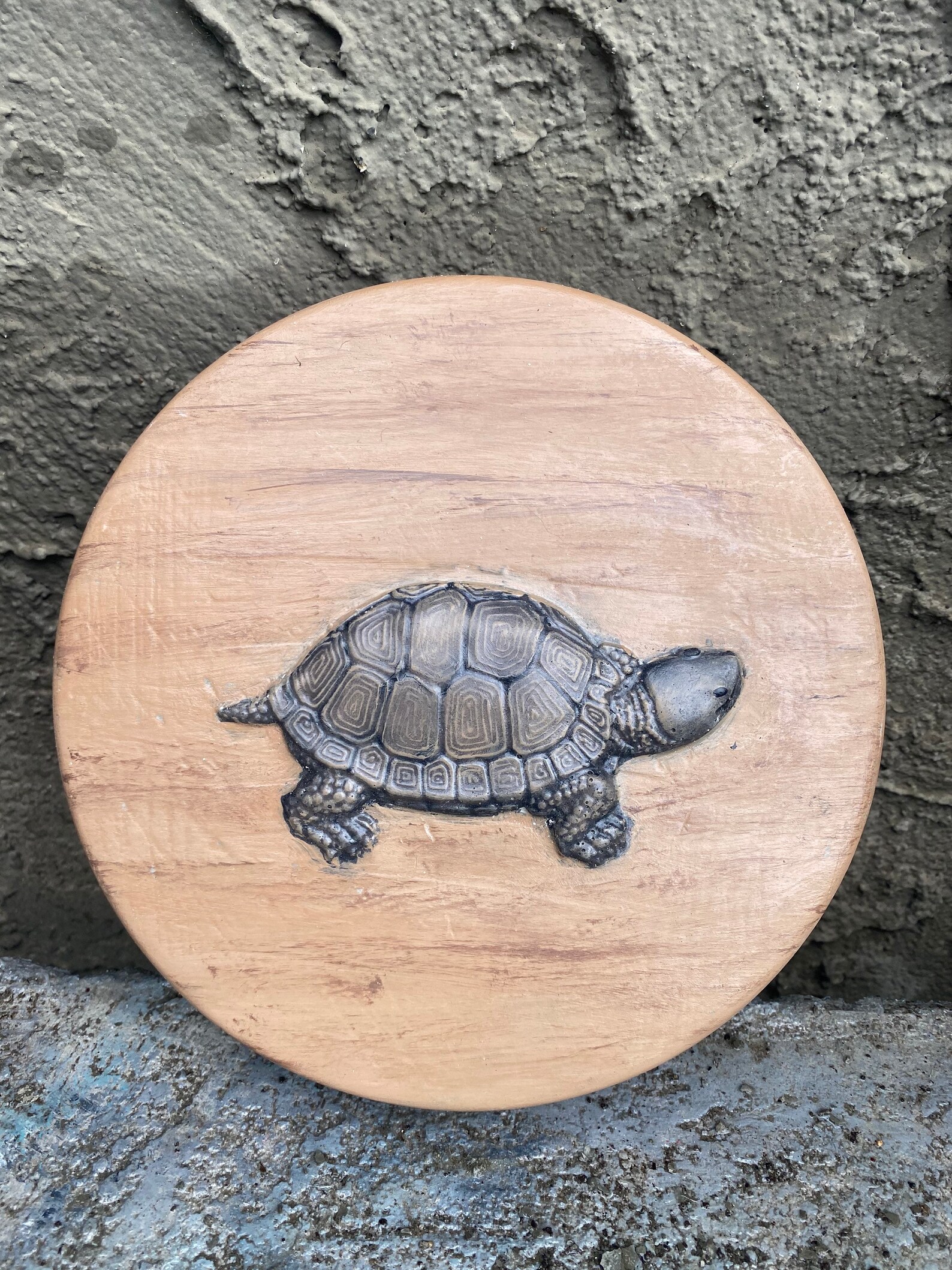 Turtle stepping stone garden stone 8.5 x 1.5 thick garden Etsy